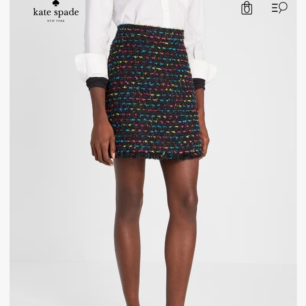 Kate Spade Metallic Tweed Skirt